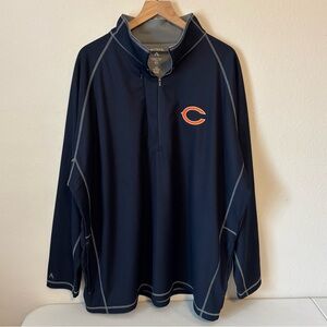 Antigua Chicago Bears Quarter Zip Pullover Jacket Men's Size XXL